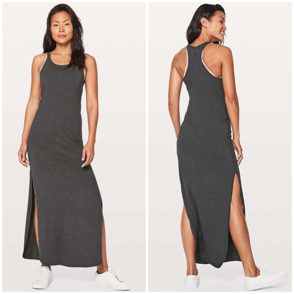 Lululemon Refresh Maxi Dress II in Heathered Black - Picture 1 of 11
